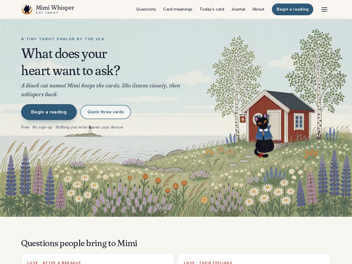 Landing-page snapshot of mimiwhisper.com