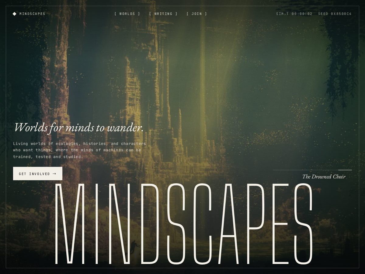 Landing-page snapshot of mindscapes.world
