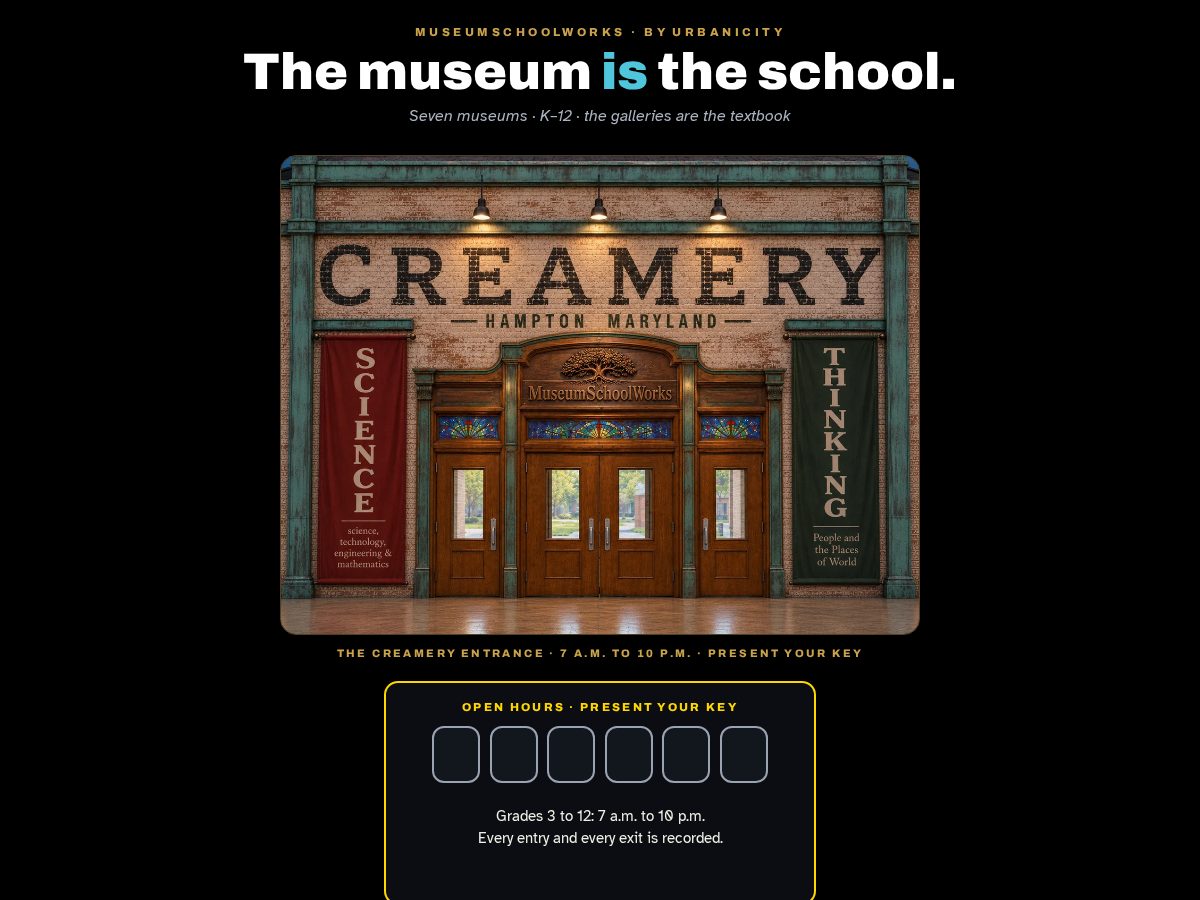 Landing-page snapshot of museumschoolworks.com