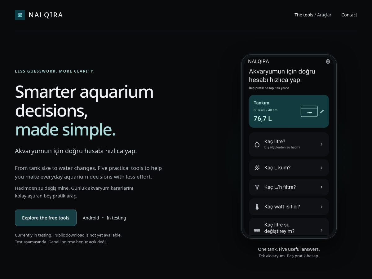 Landing-page snapshot of nalqira.com