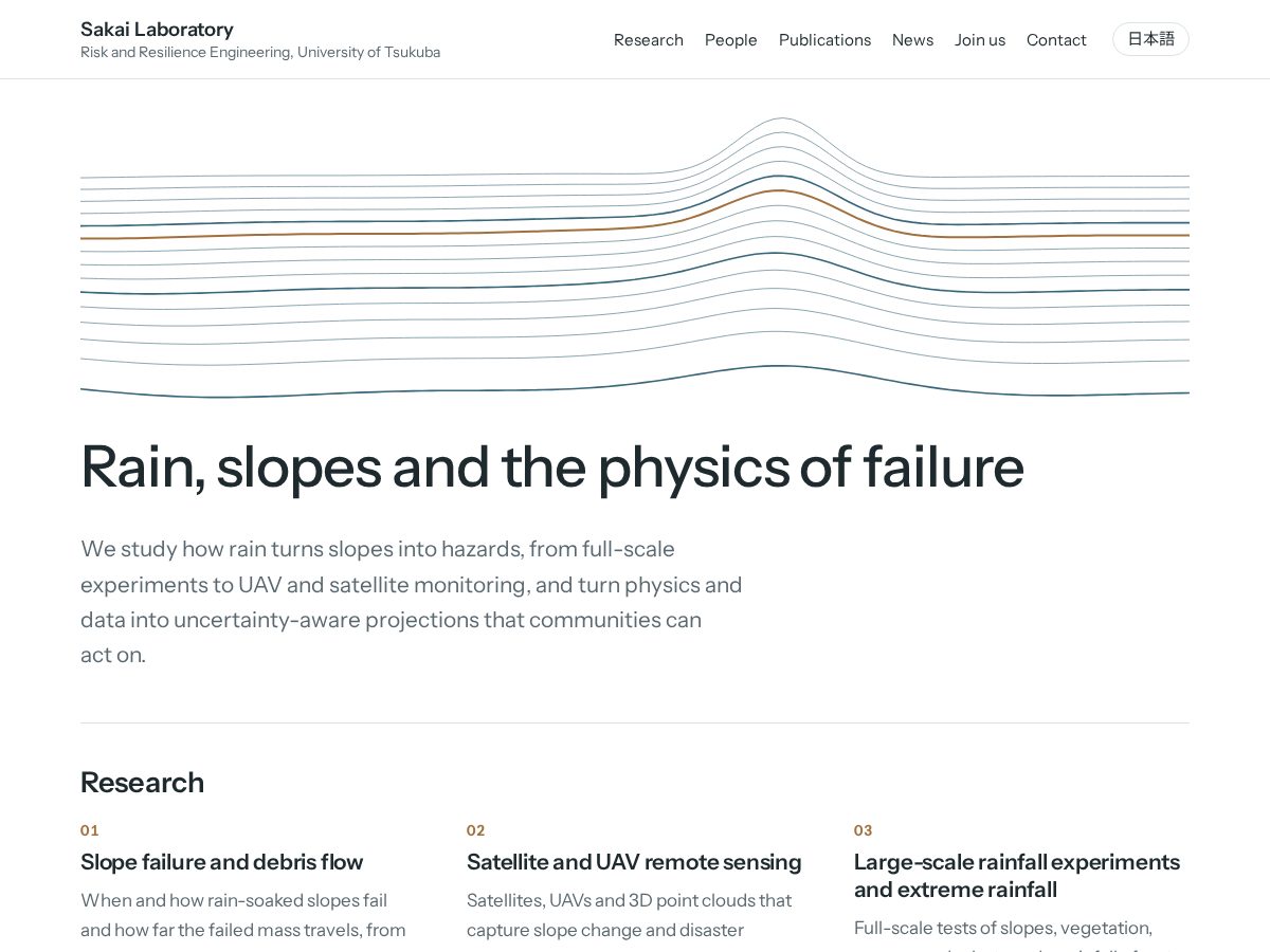 Landing-page snapshot of naokisakai.org