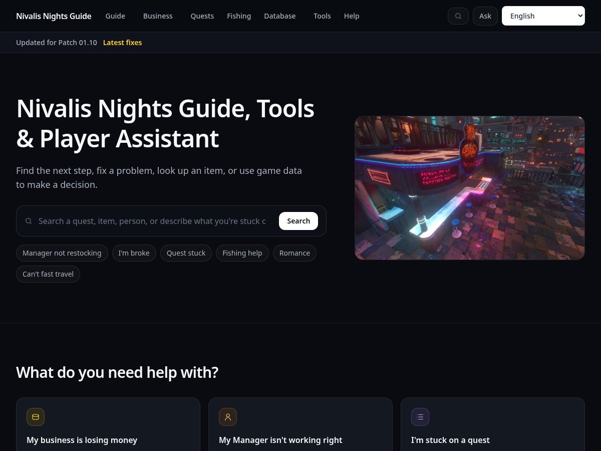 Landing-page snapshot of nivalishelp.com