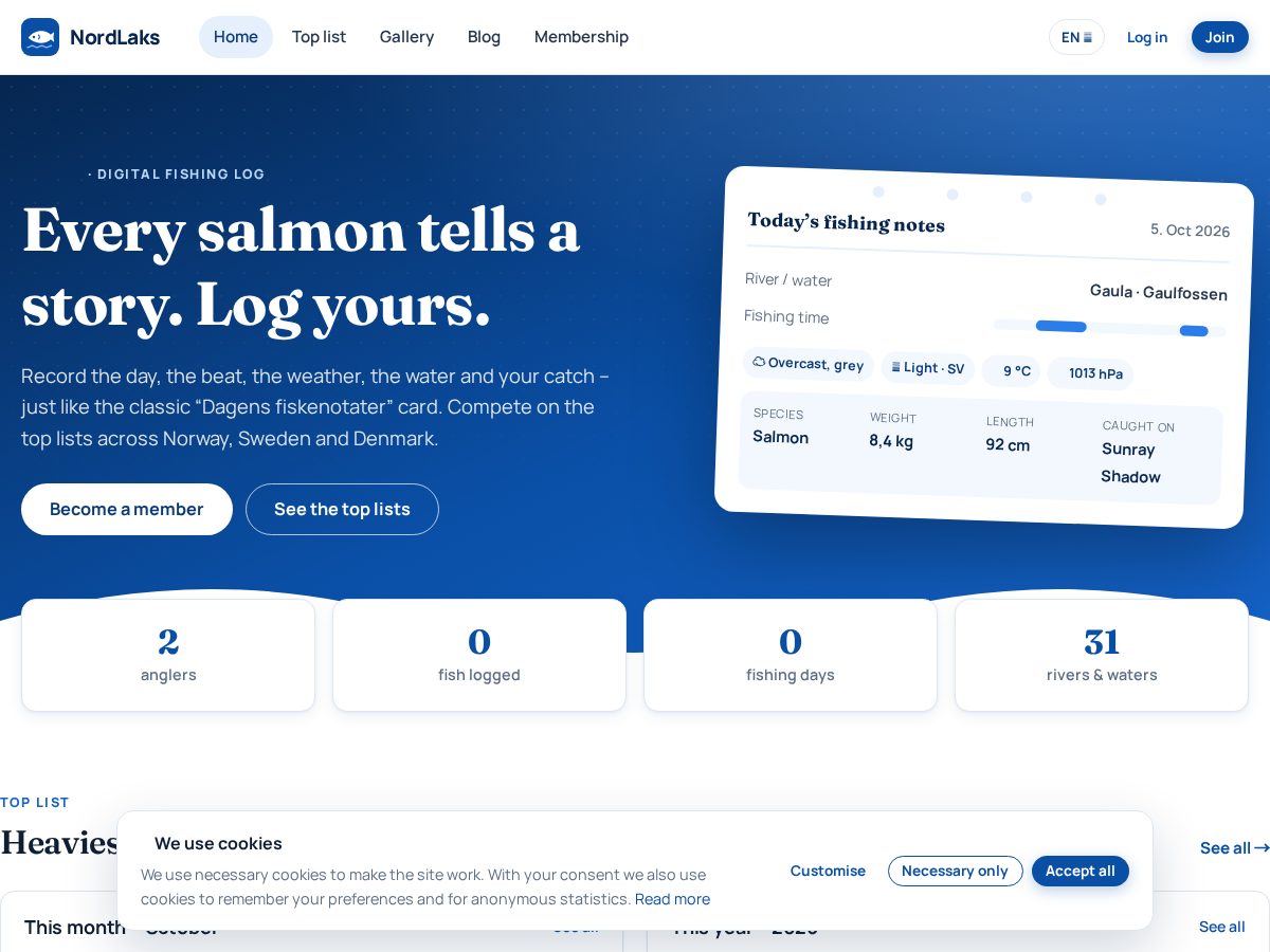 Landing-page snapshot of nordlaks.online