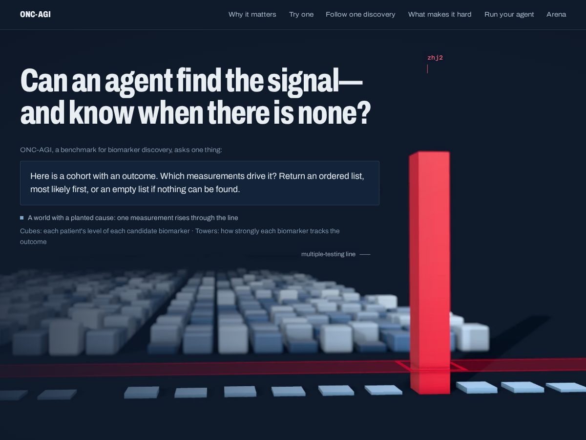 Landing-page snapshot of onc-agi.com