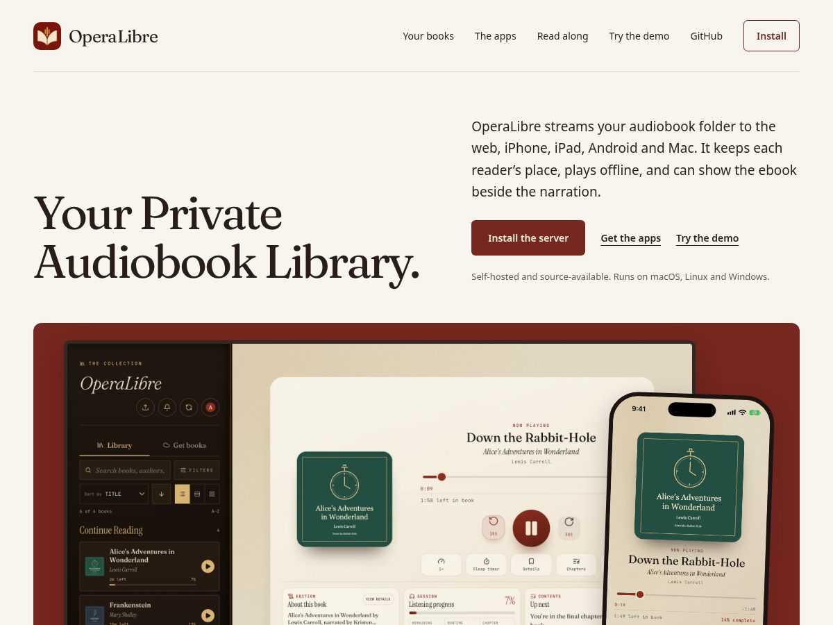 Landing-page snapshot of operalibre.com