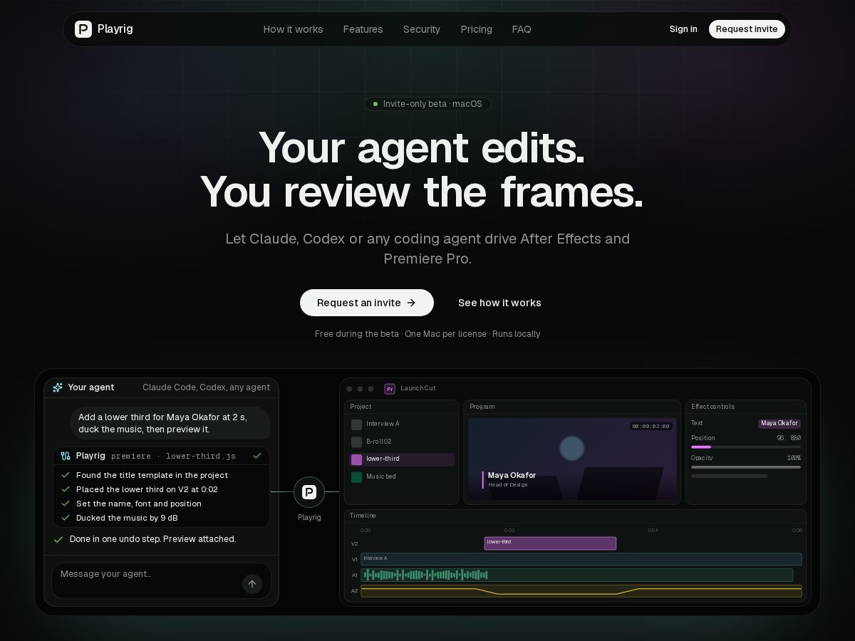 Landing-page snapshot of playrig.fyi