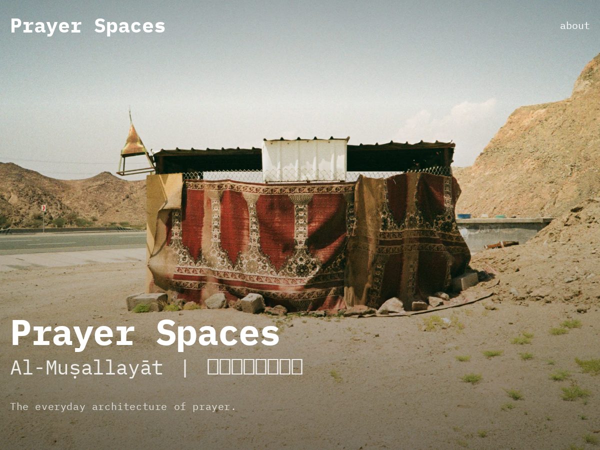 Landing-page snapshot of prayerspaces.space