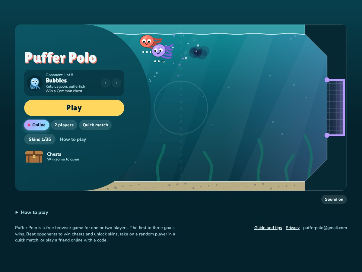 Landing-page snapshot of pufferpolo.online