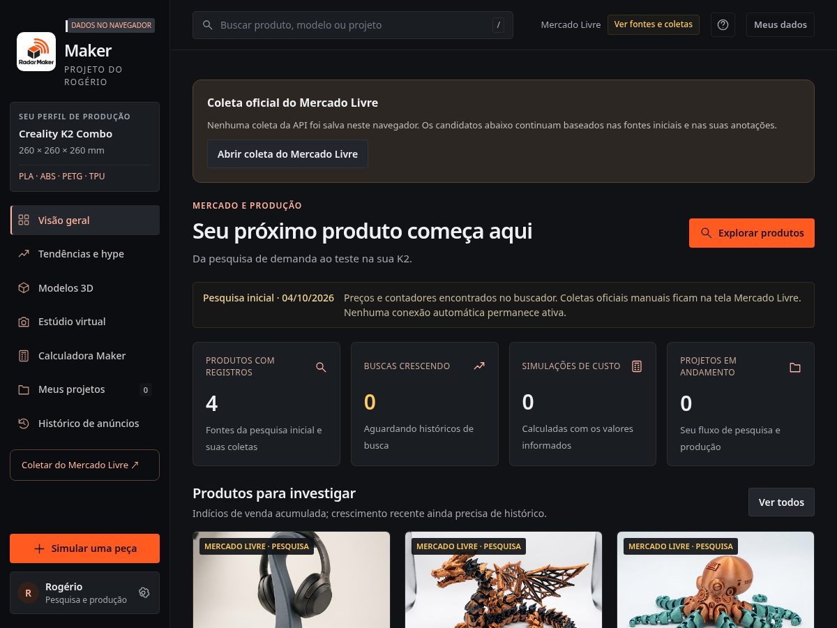 Landing-page snapshot of radarmaker.digital