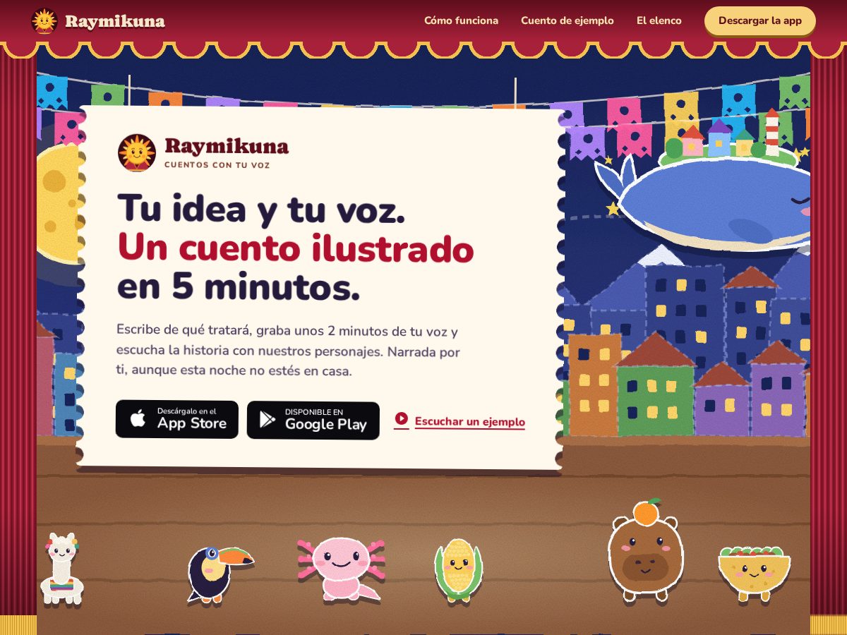 Landing-page snapshot of raymikuna.com