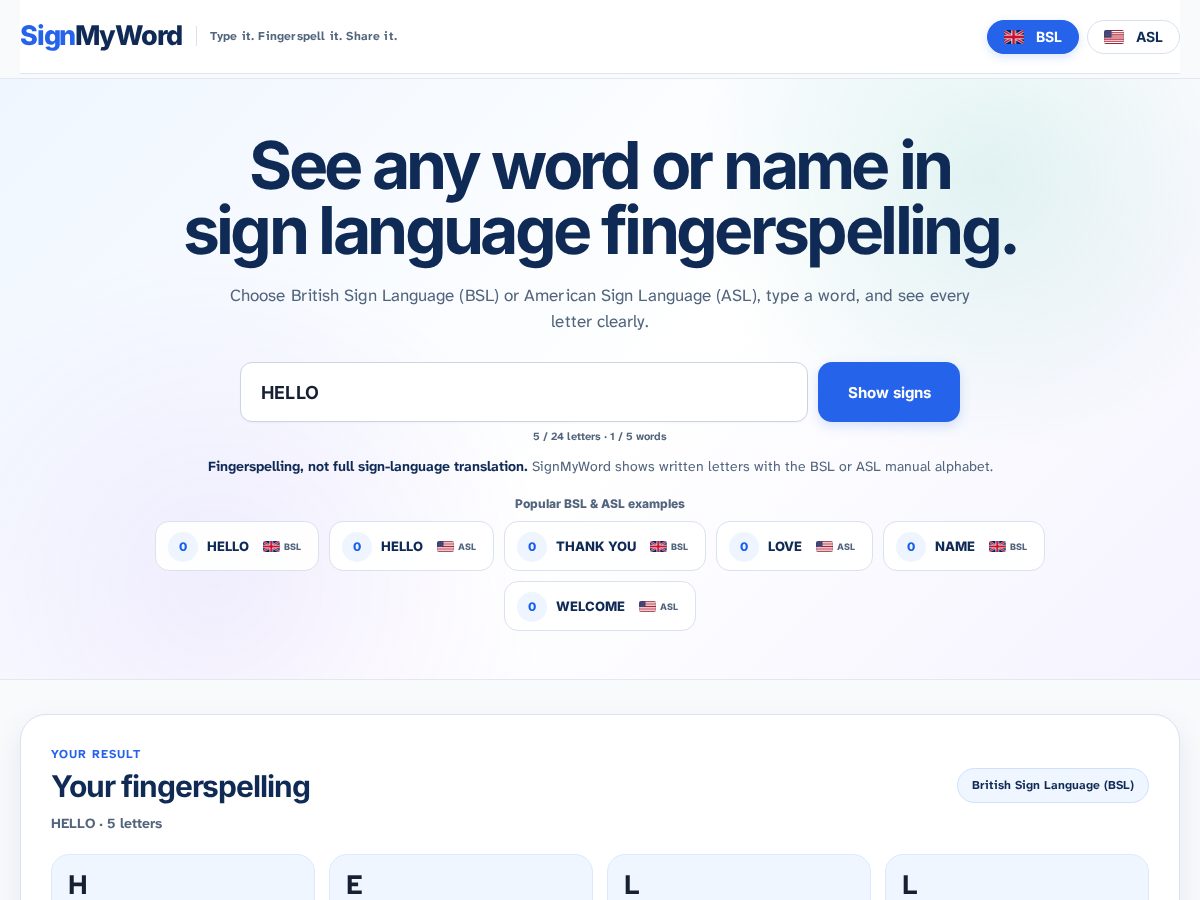 Landing-page snapshot of signmyword.com