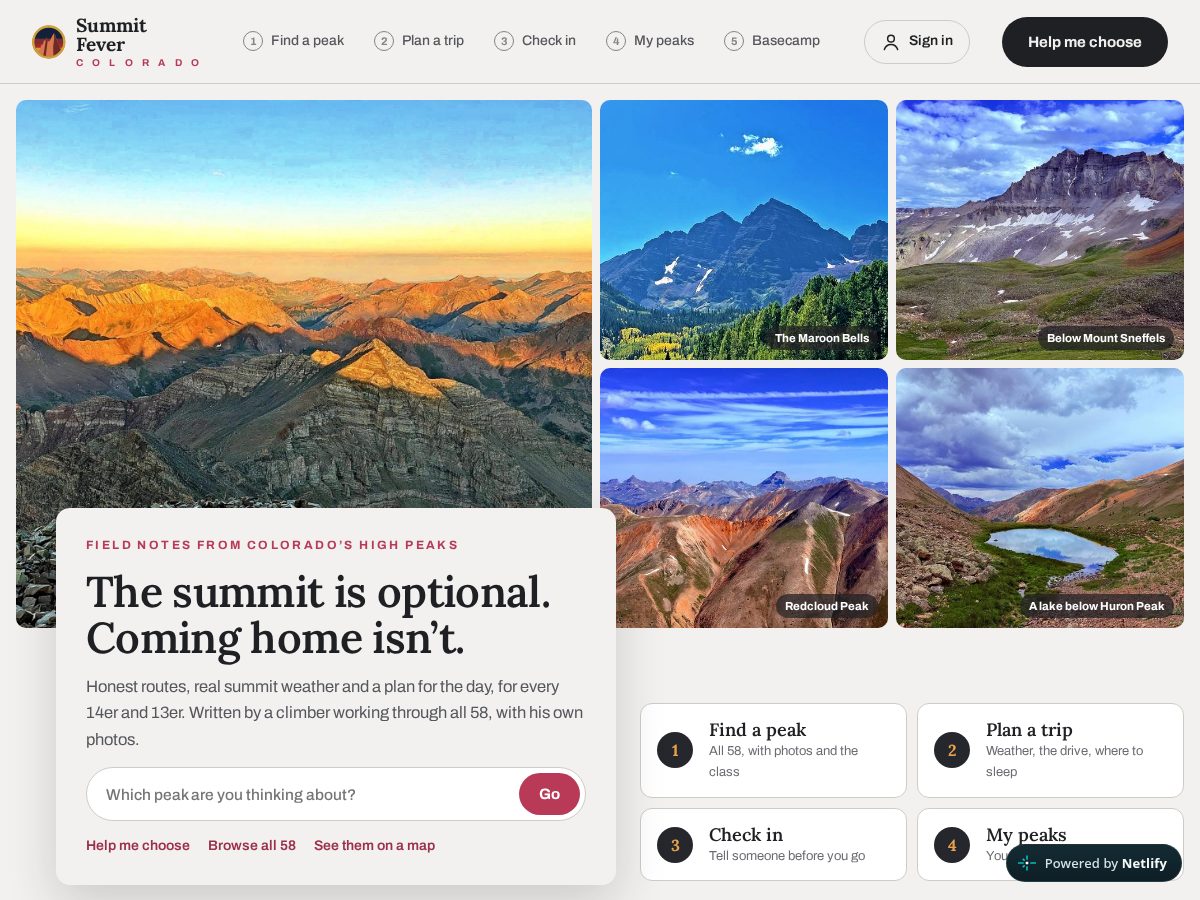 Landing-page snapshot of summitfeverco.com