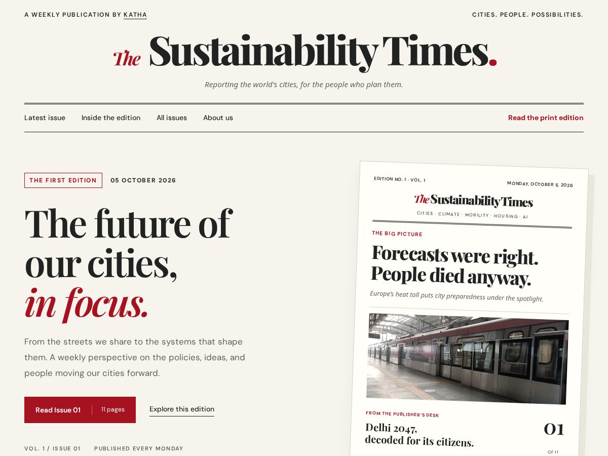 Landing-page snapshot of sustainability-times.org