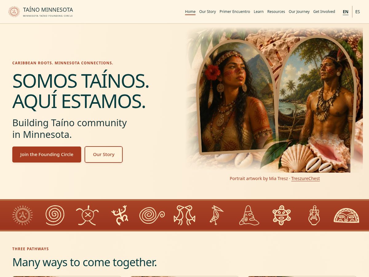 Landing-page snapshot of tainominnesota.org