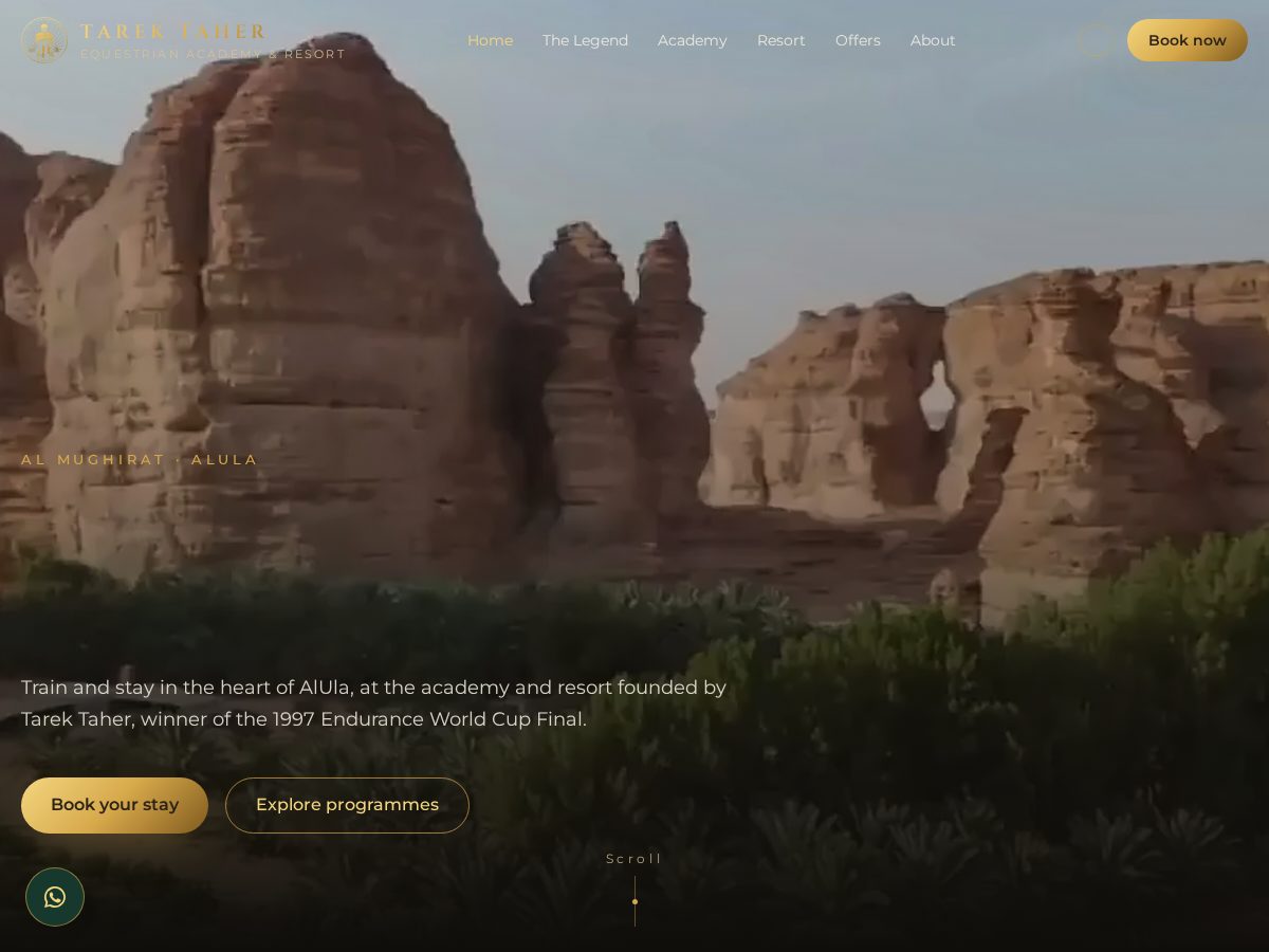 Landing-page snapshot of tarektaher.com
