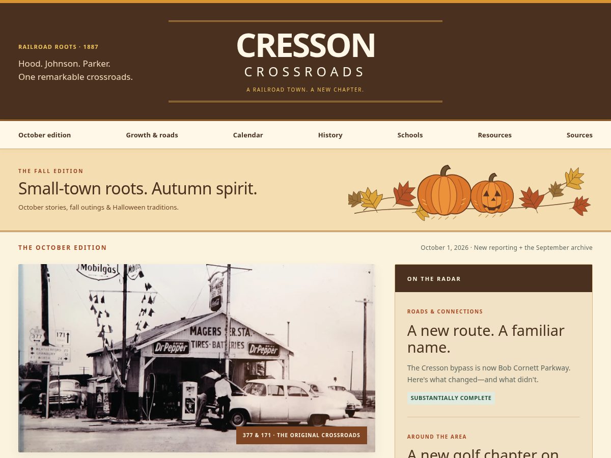 Landing-page snapshot of thecresson.com