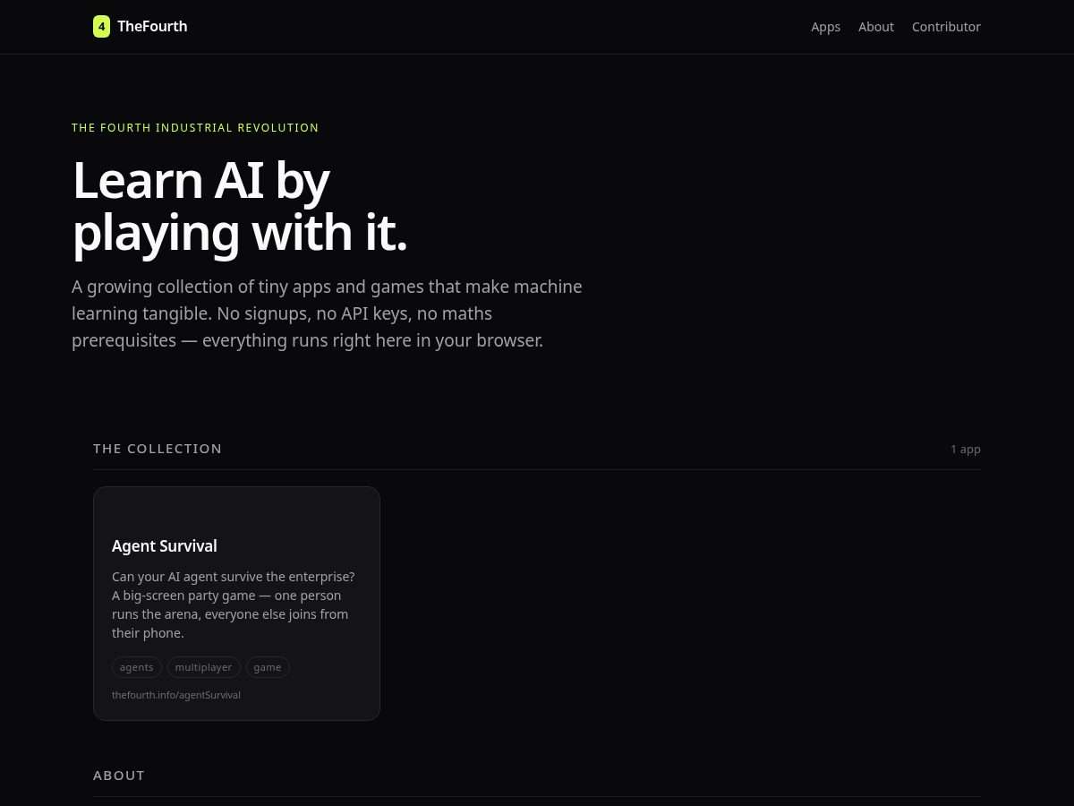 Landing-page snapshot of thefourth.info