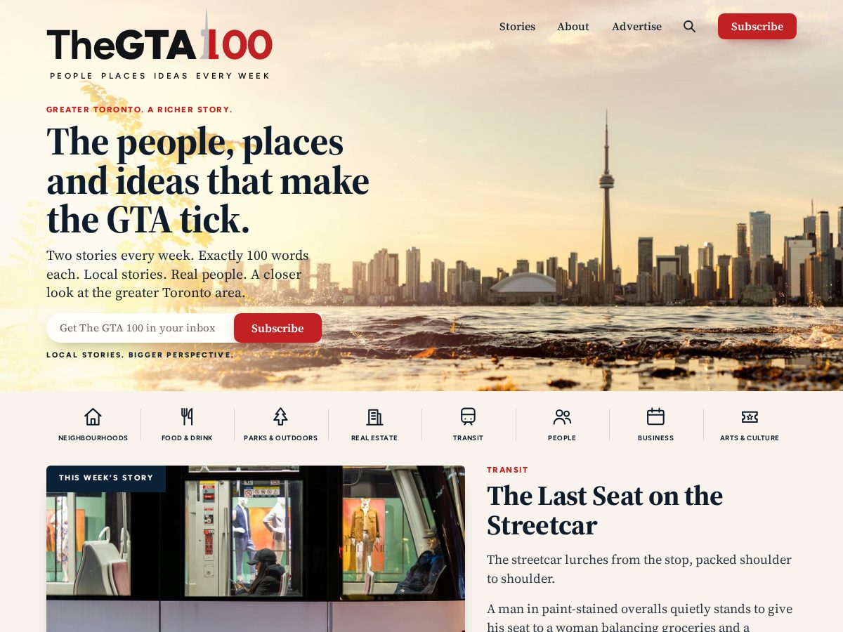 Landing-page snapshot of thegta100.com