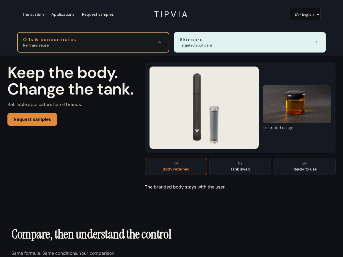 Landing-page snapshot of tipviaprecision.com