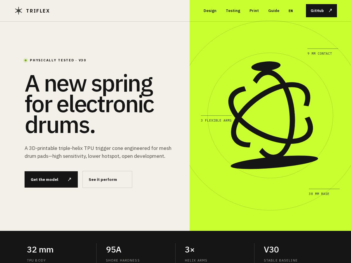 Landing-page snapshot of triflex.org