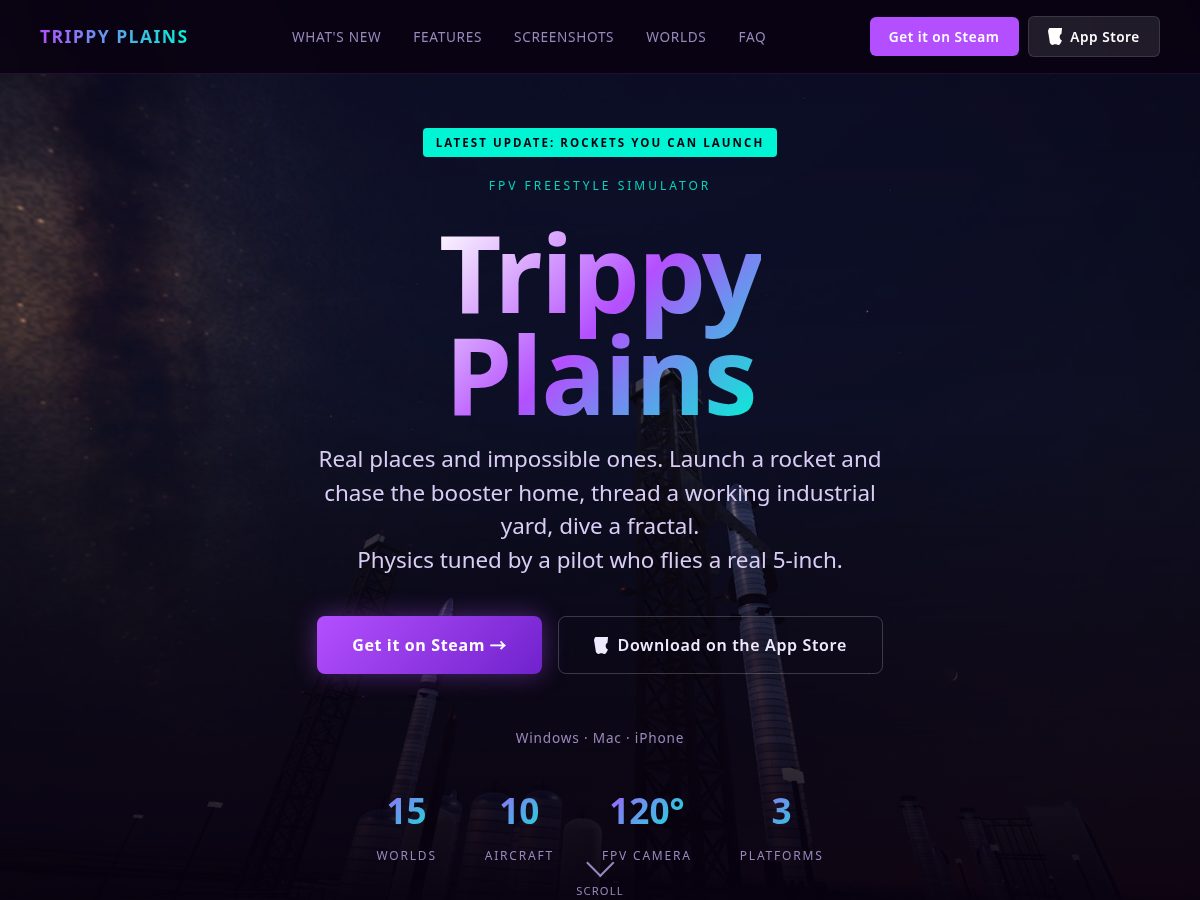 Landing-page snapshot of trippyplains.com