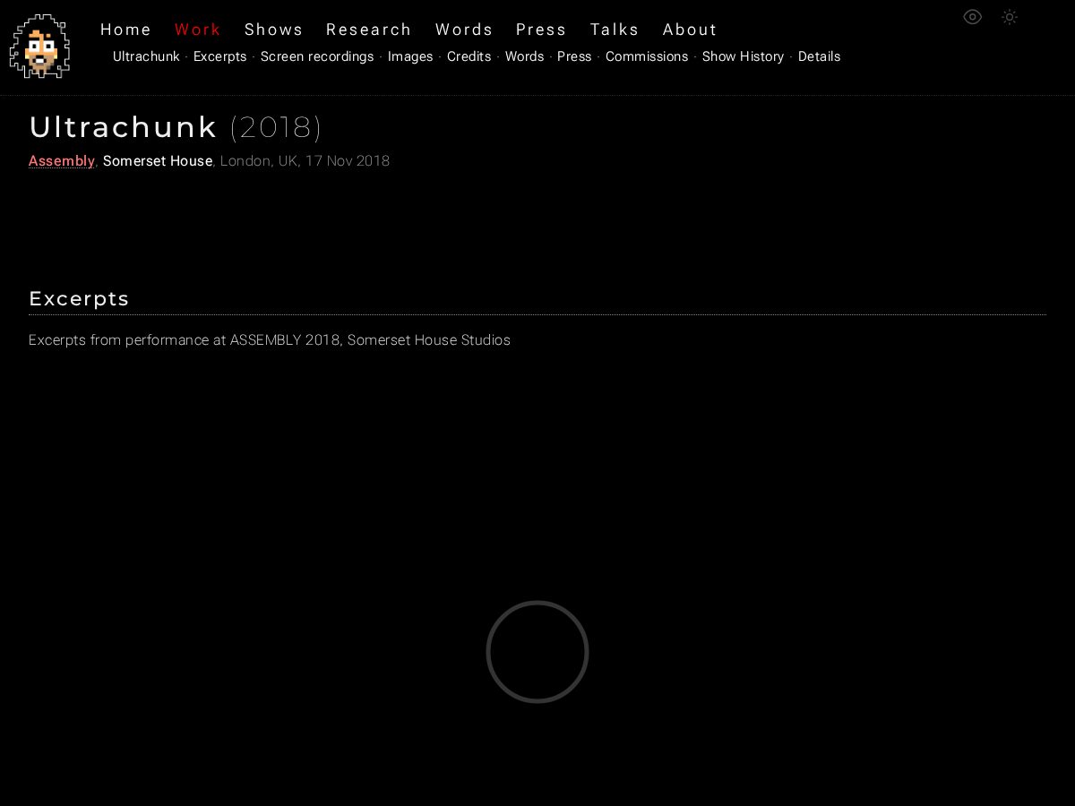Landing-page snapshot of ultrachunk.net