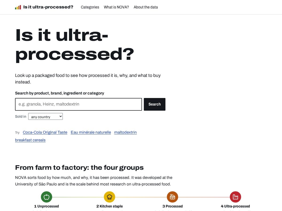 Landing-page snapshot of ultraornot.com