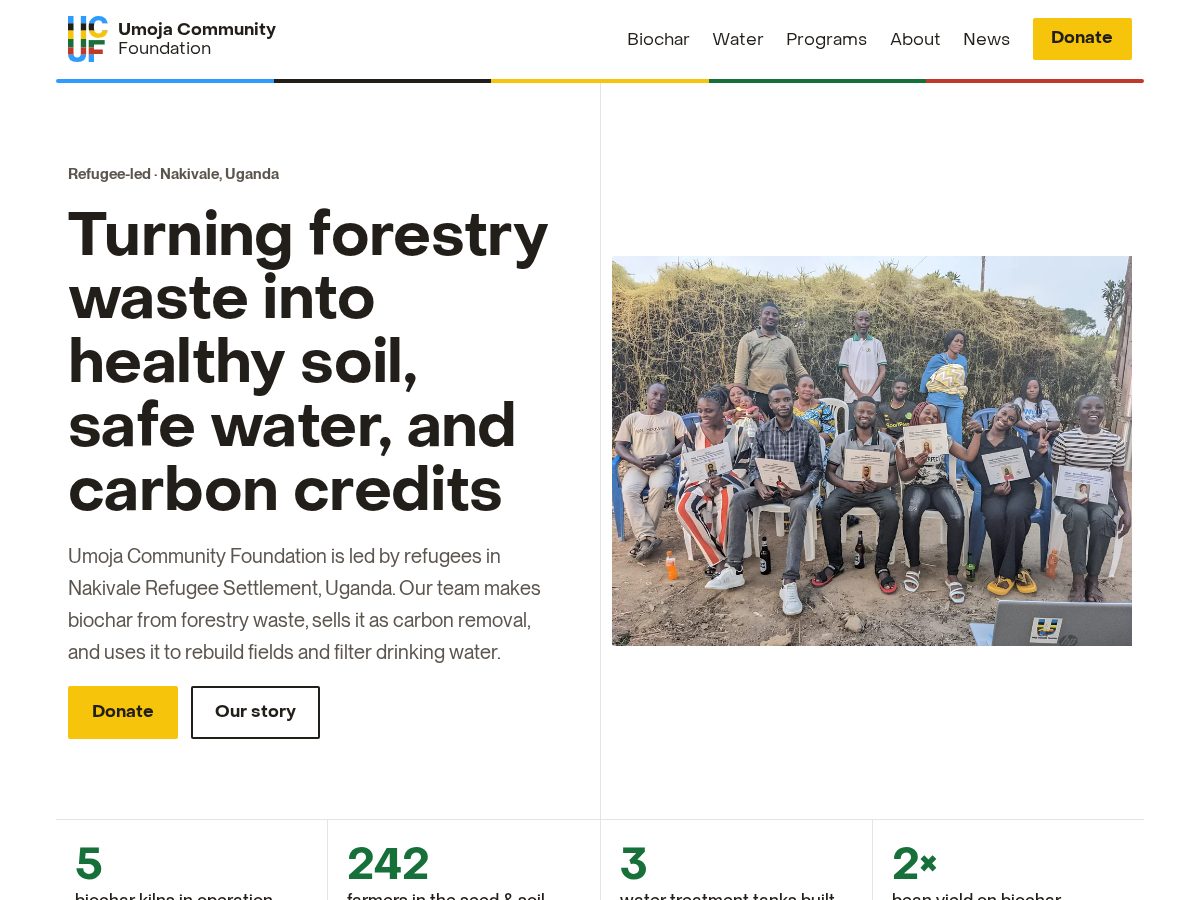Landing-page snapshot of umojacf.org