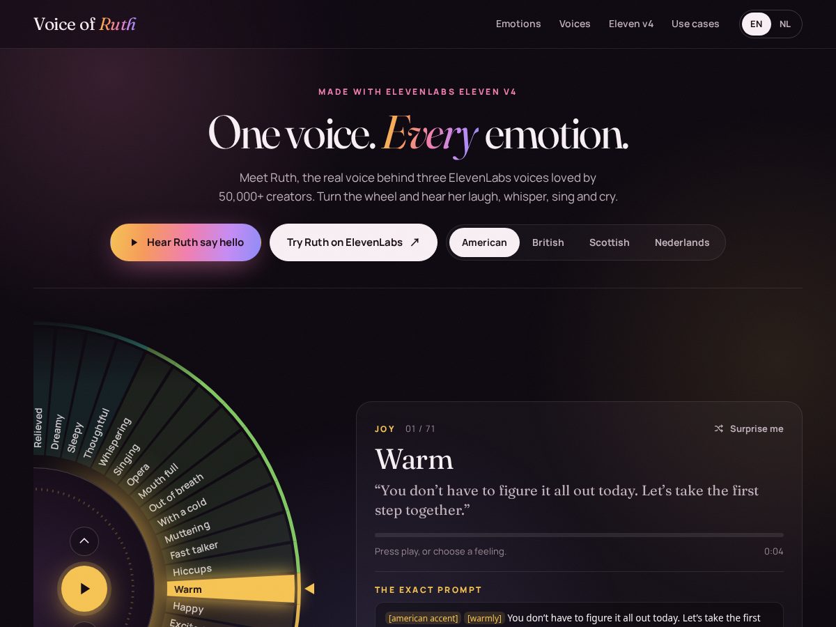 Landing-page snapshot of voiceofruth.com