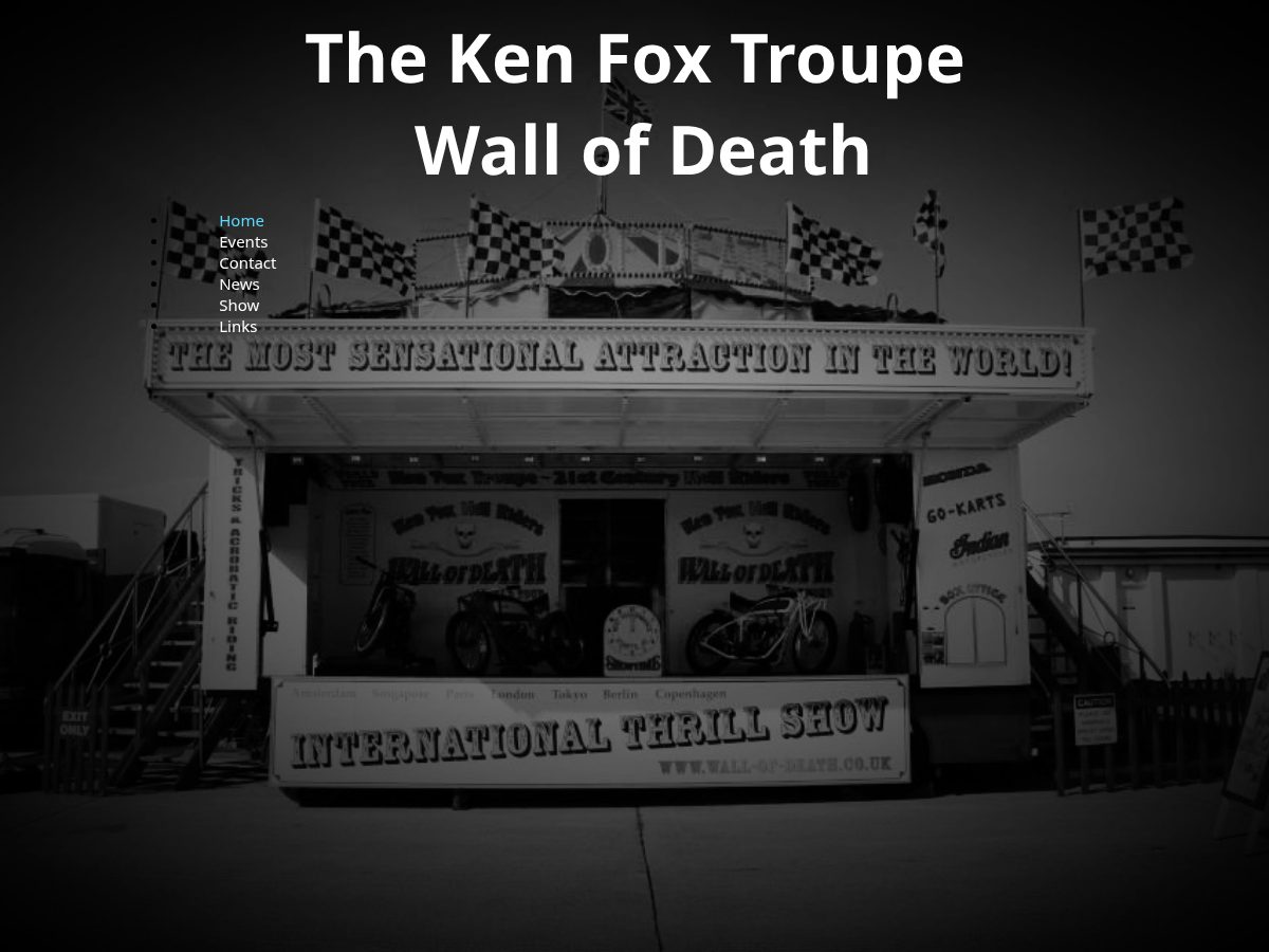 Landing-page snapshot of wallofdeath.info
