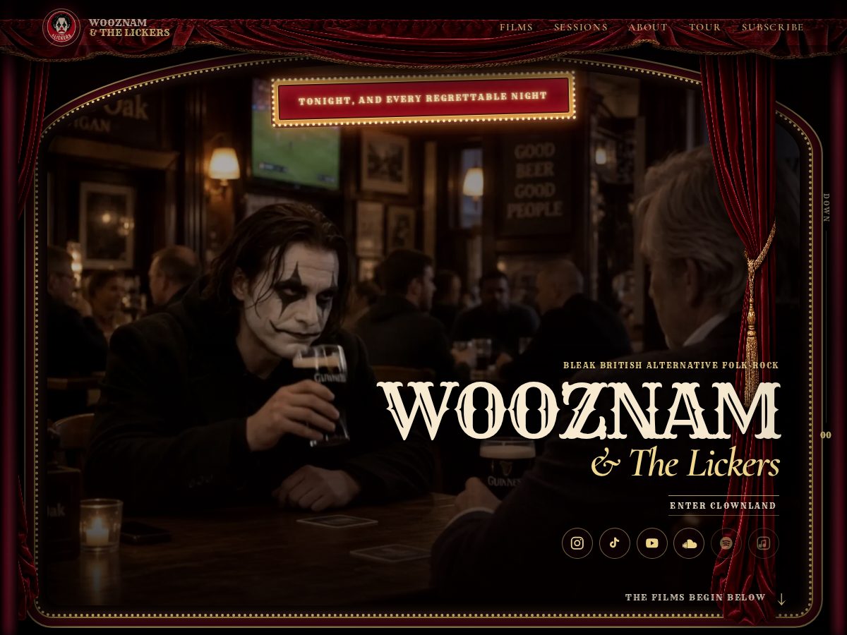 Landing-page snapshot of wooznam.com
