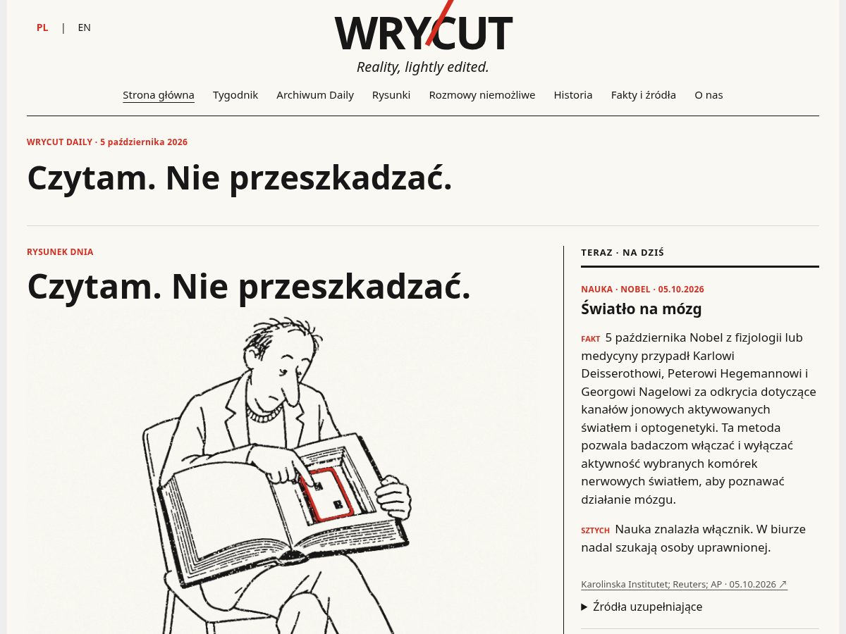 Landing-page snapshot of wrycut.com