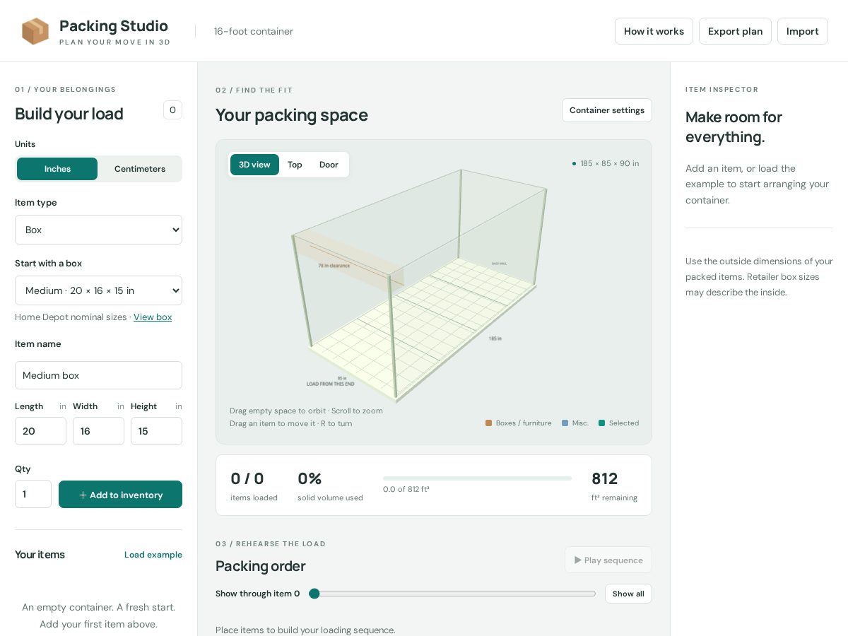 Landing-page snapshot of 3dmovingsimulator.com
