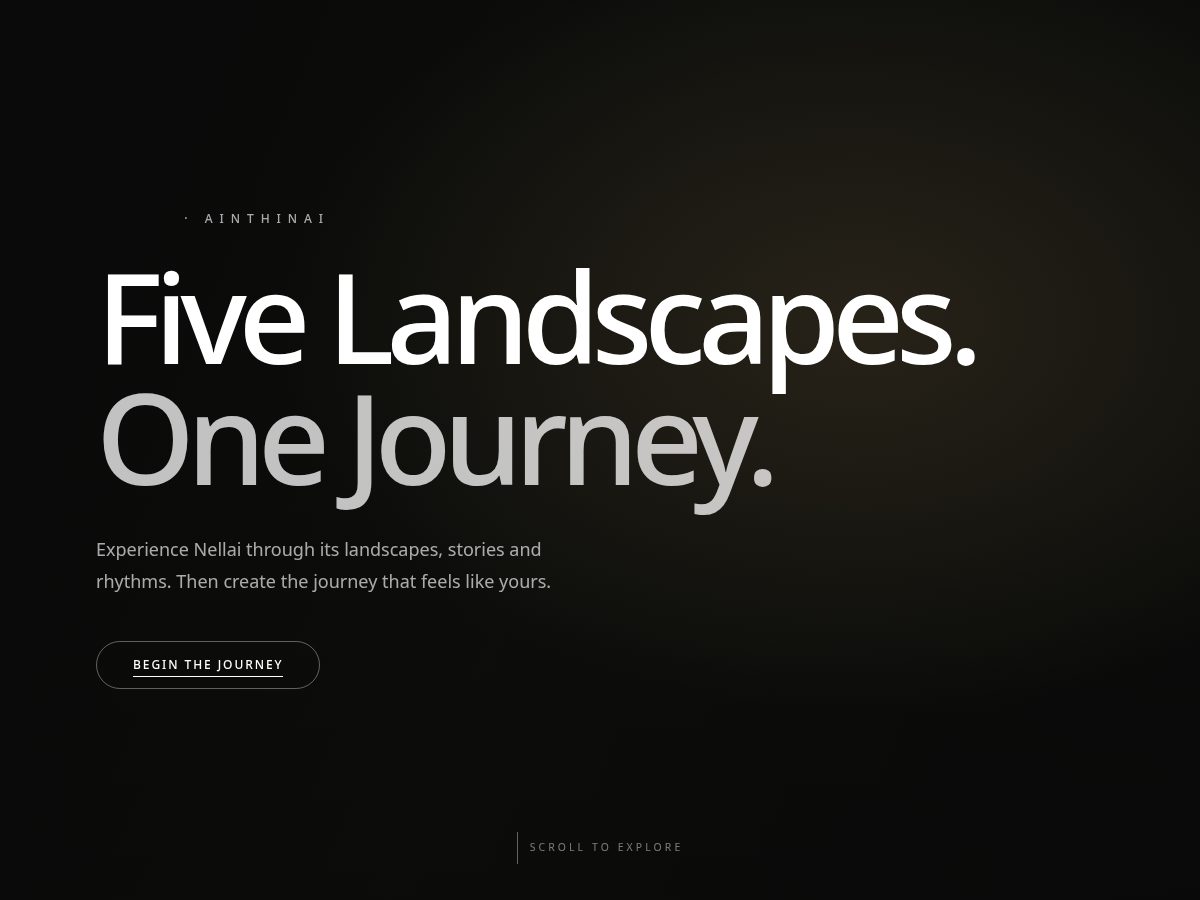 Landing-page snapshot of ainthinaijourneys.com