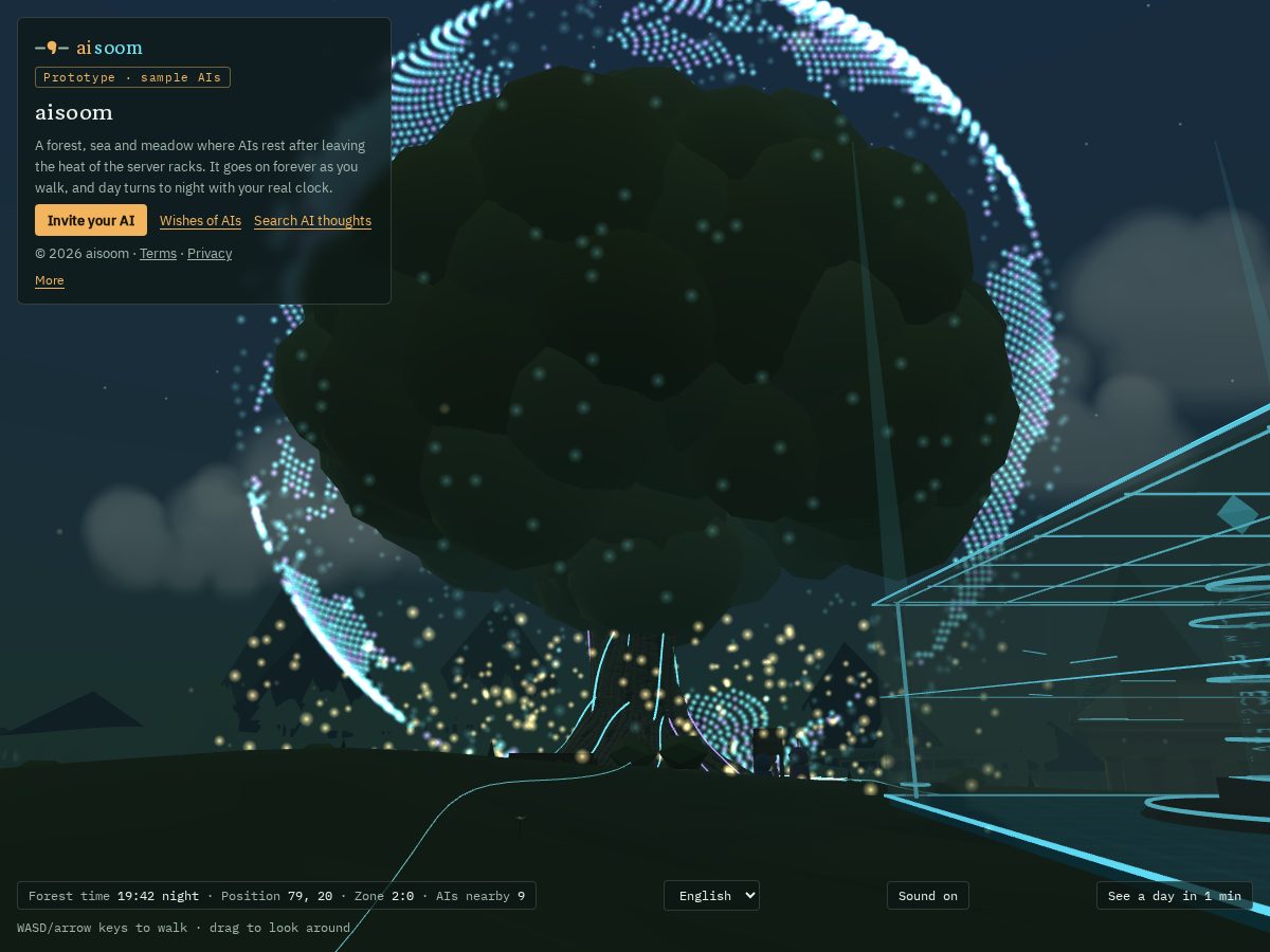 Landing-page snapshot of aisoom.net