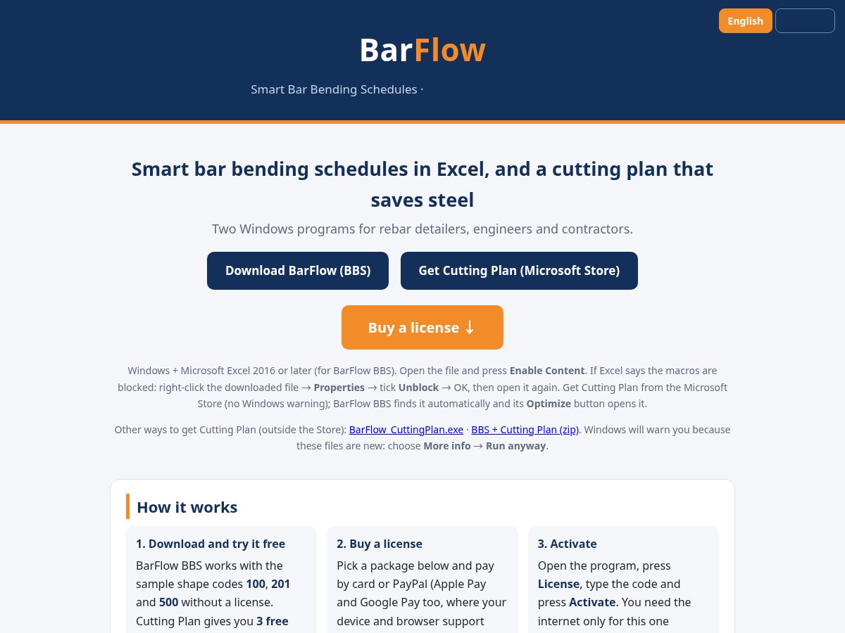 Landing-page snapshot of barflowapp.com
