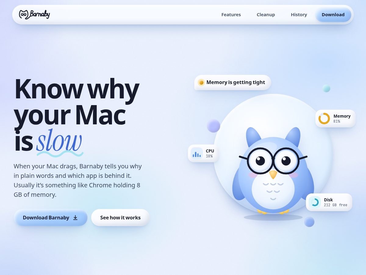 Landing-page snapshot of barnaby.live