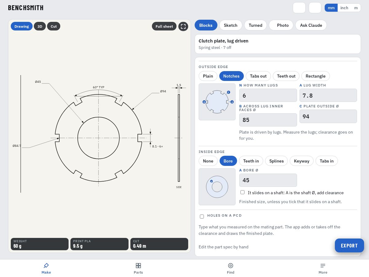 Landing-page snapshot of benchsmith.app