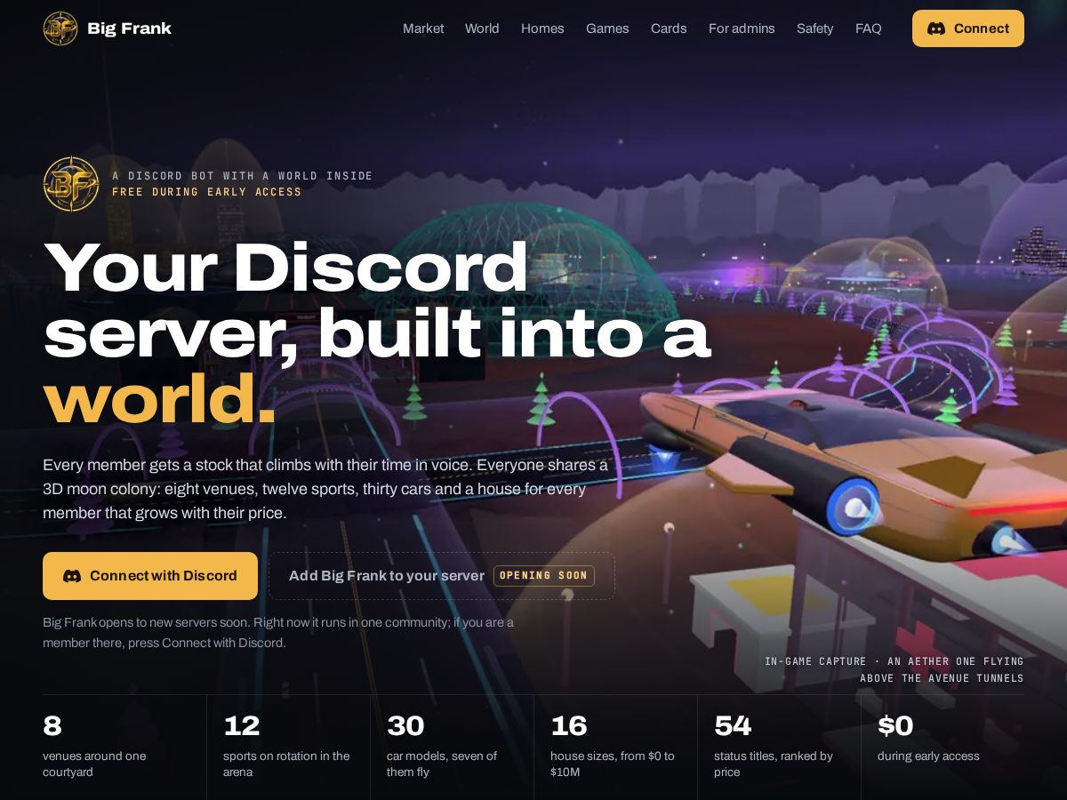 Landing-page snapshot of bigfrank.app