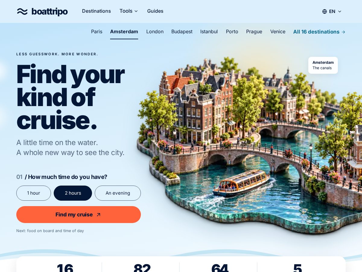 Landing-page snapshot of boattripo.com