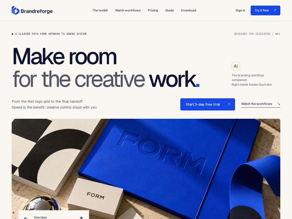 Landing-page snapshot of brandreforge.com