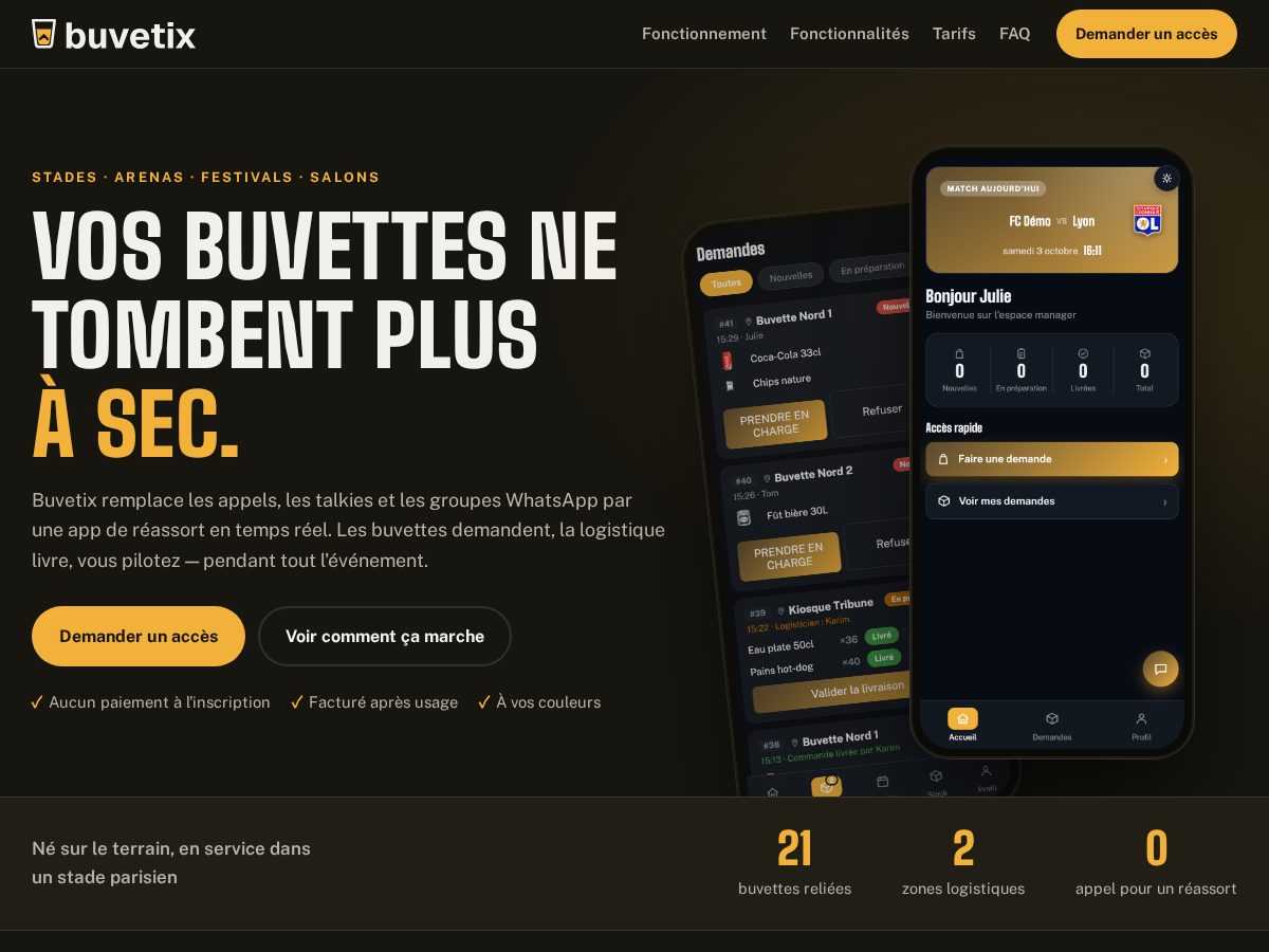 Landing-page snapshot of buvetix.com