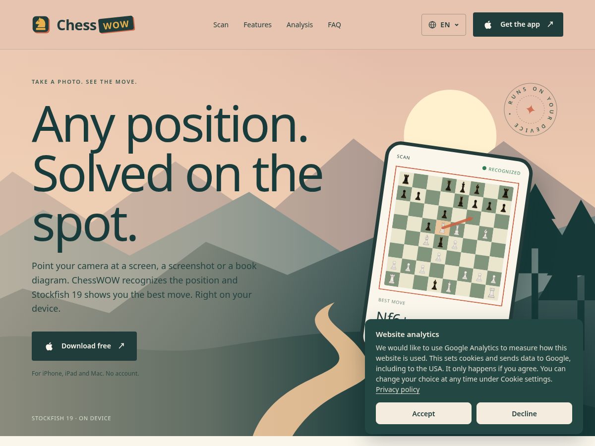 Landing-page snapshot of chesswow.app