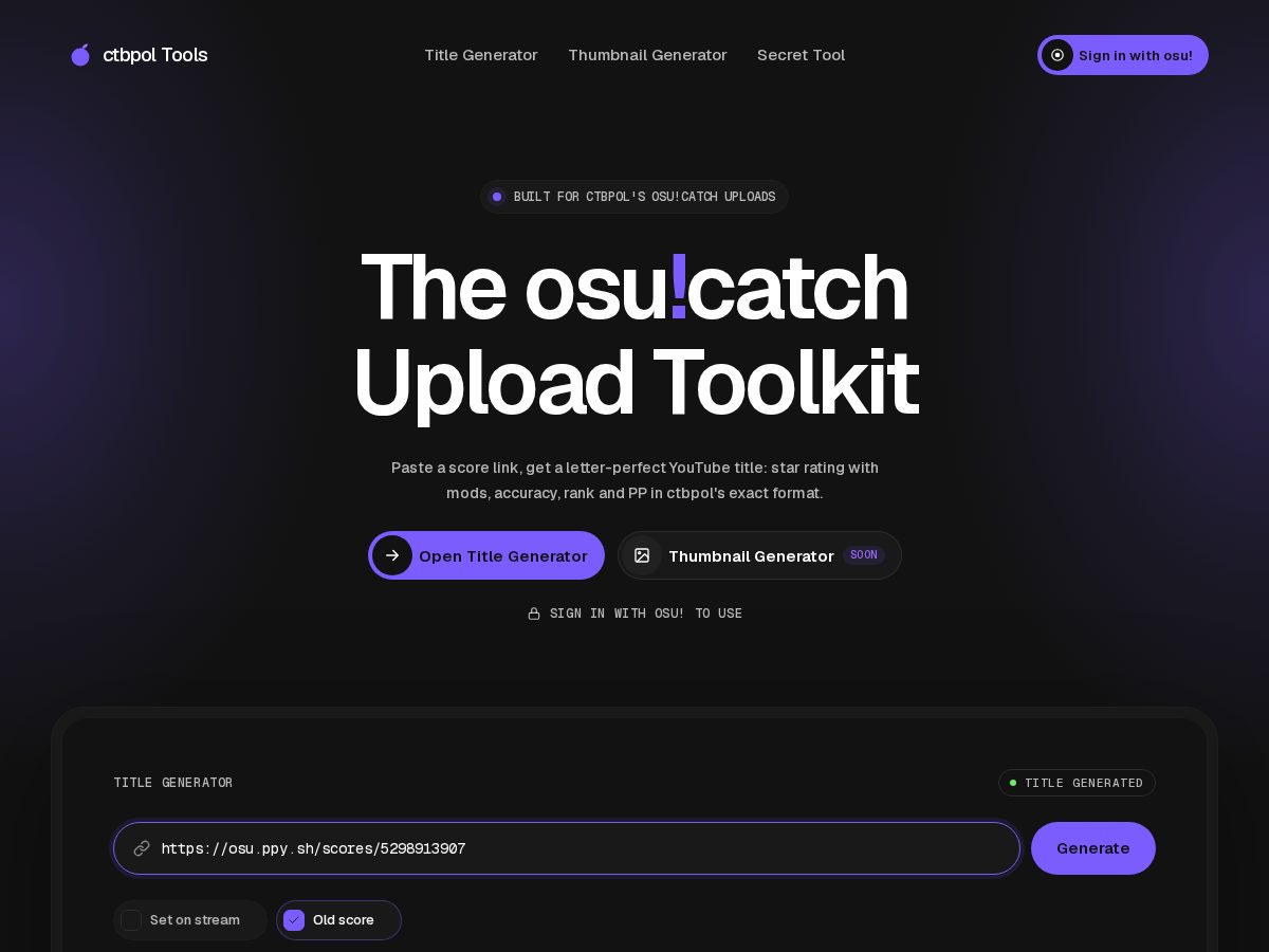 Landing-page snapshot of ctbpol-tools.com
