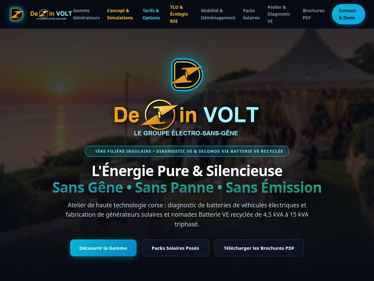 Landing-page snapshot of dezinvolt.com