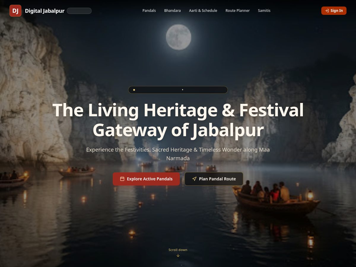 Landing-page snapshot of digitaljabalpur.online