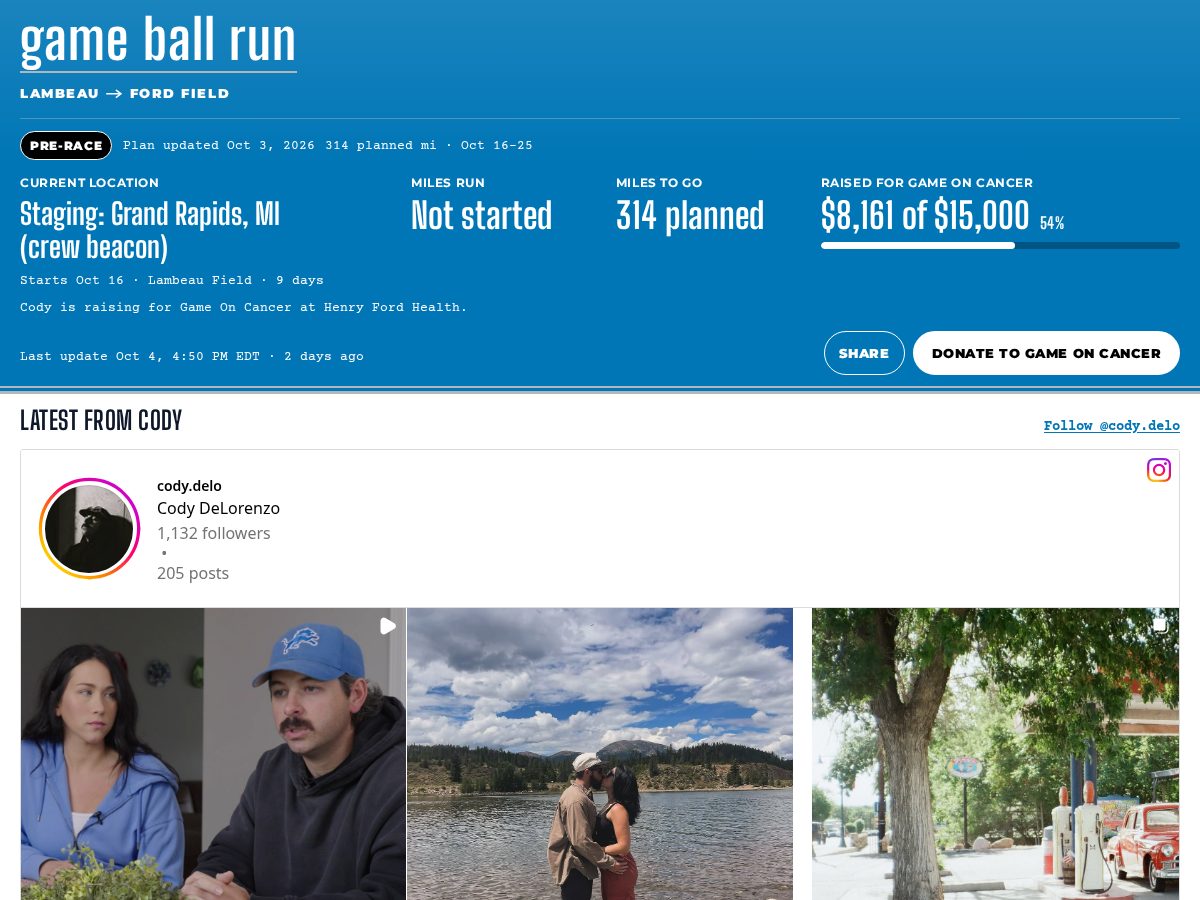 Landing-page snapshot of gameballrun.com
