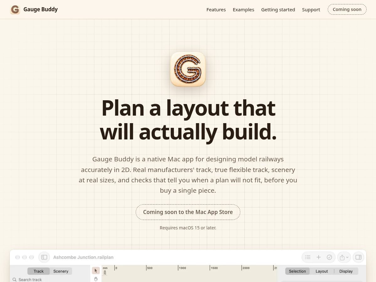 Landing-page snapshot of gaugebuddy.app