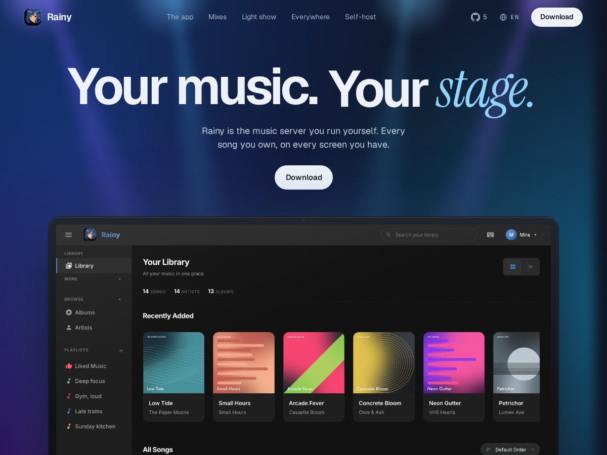Landing-page snapshot of getrainy.com