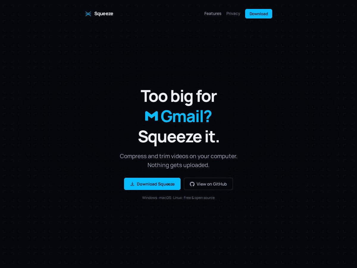 Landing-page snapshot of getsqueeze.app